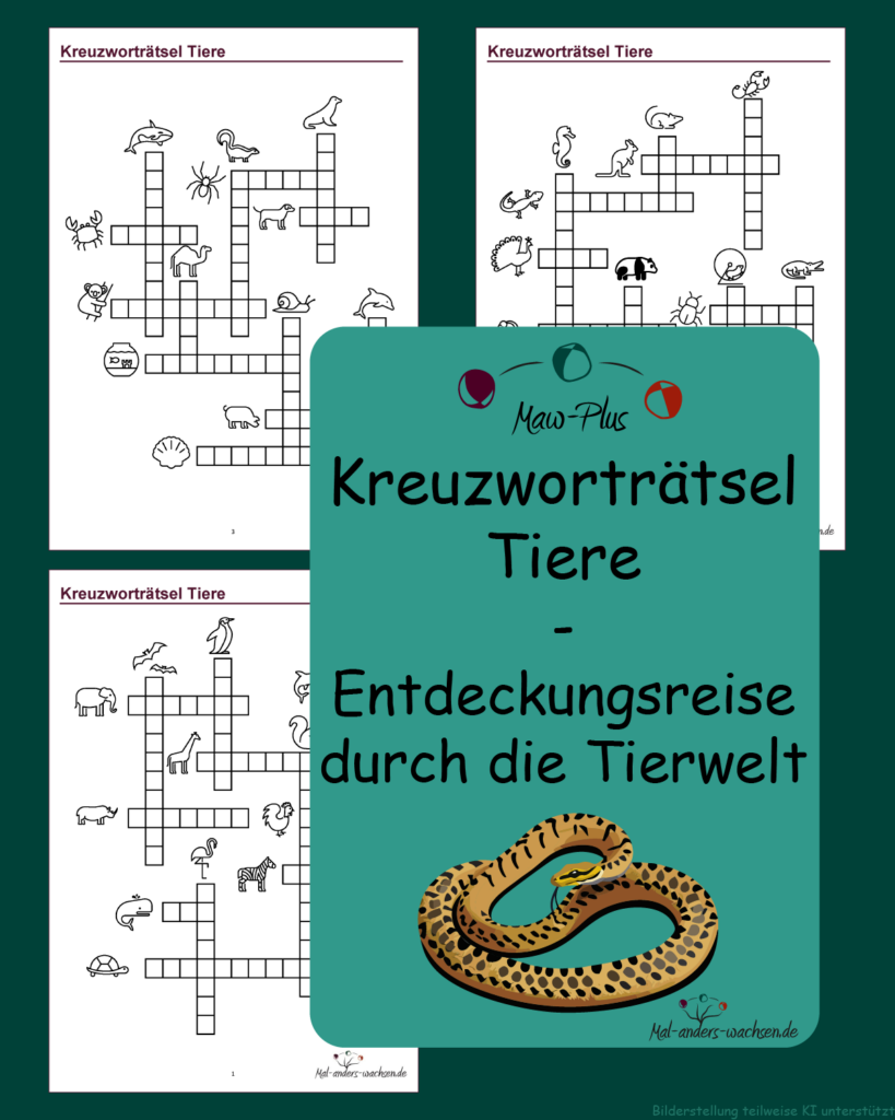 PLUS. Kreuzworträtsel Tiere – Entdeckungsreise durch die Tierwelt - Mal