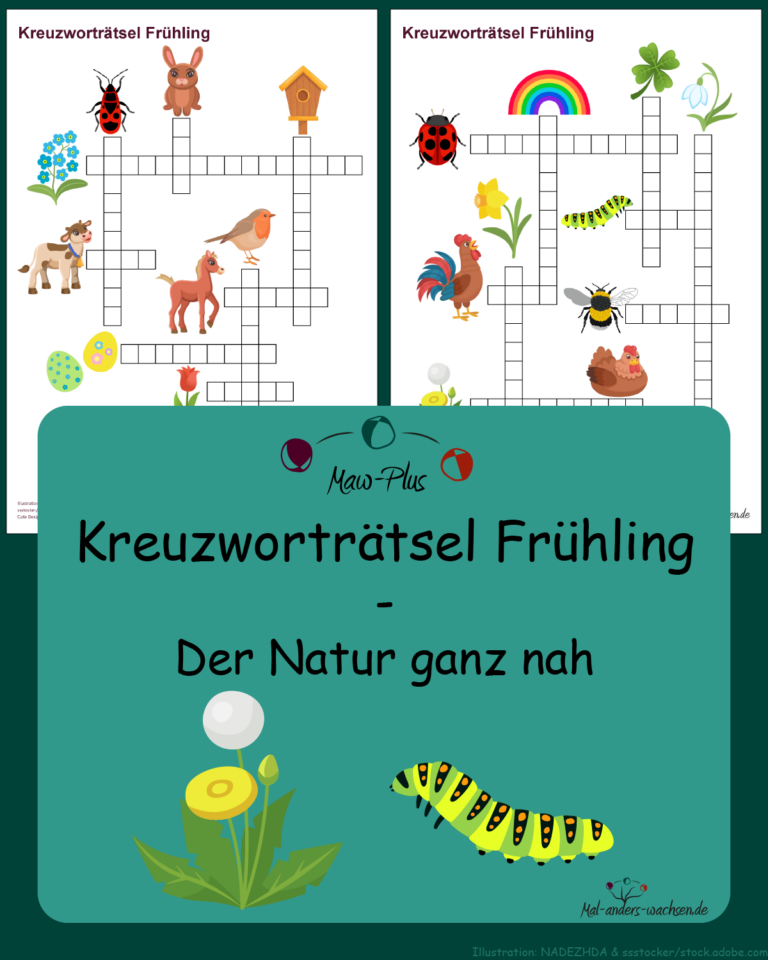 PLUS. Kreuzworträtsel Frühling – Der Natur ganz nah - Mal-anders-wachsen